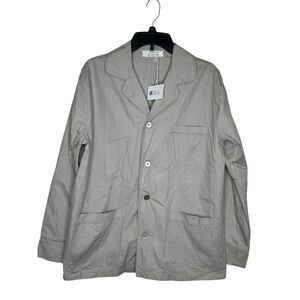 Zara Women's Coat Button-Up Pocket Long Sleeve Lightweight Jacket Gray Small NWT